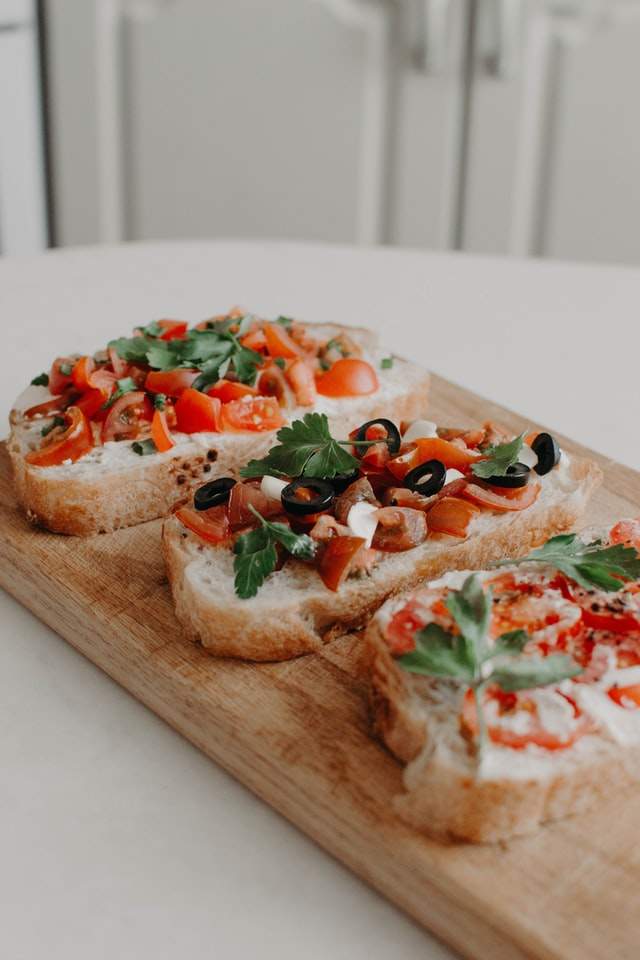 Bruschetta de tomates fraîches